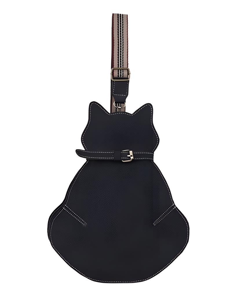 Cat Shaped Sling Handbags Faux Leather Cross Chest Shoulder Bag Purse for Women Large Capacity Cute Crossbody Bag for Women and Girls Backpack
