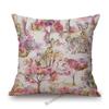 Spring Flower Oil Painting Poppy Sleeping Lily Hydrangeas Peony Home Decoration Art Sofa Throw Pillow Case Linen Cushion Cover