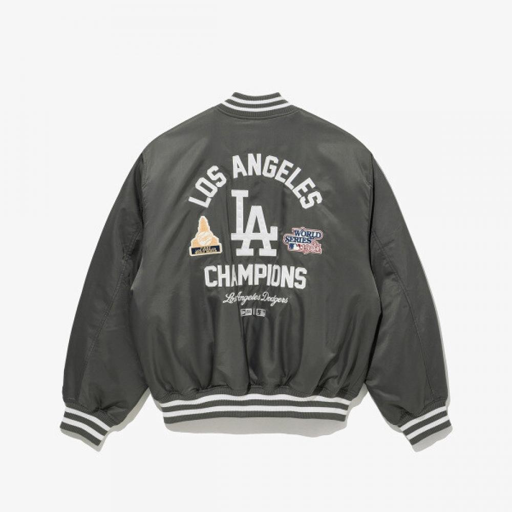 New Era Mlb La Dodgers Nylon Stadium Jacket Grey 14742037