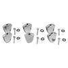 6PCS Guitar Tuner Machine Handle Tuning Key Button Head Metal Guitar Tuning Peg Button Silver