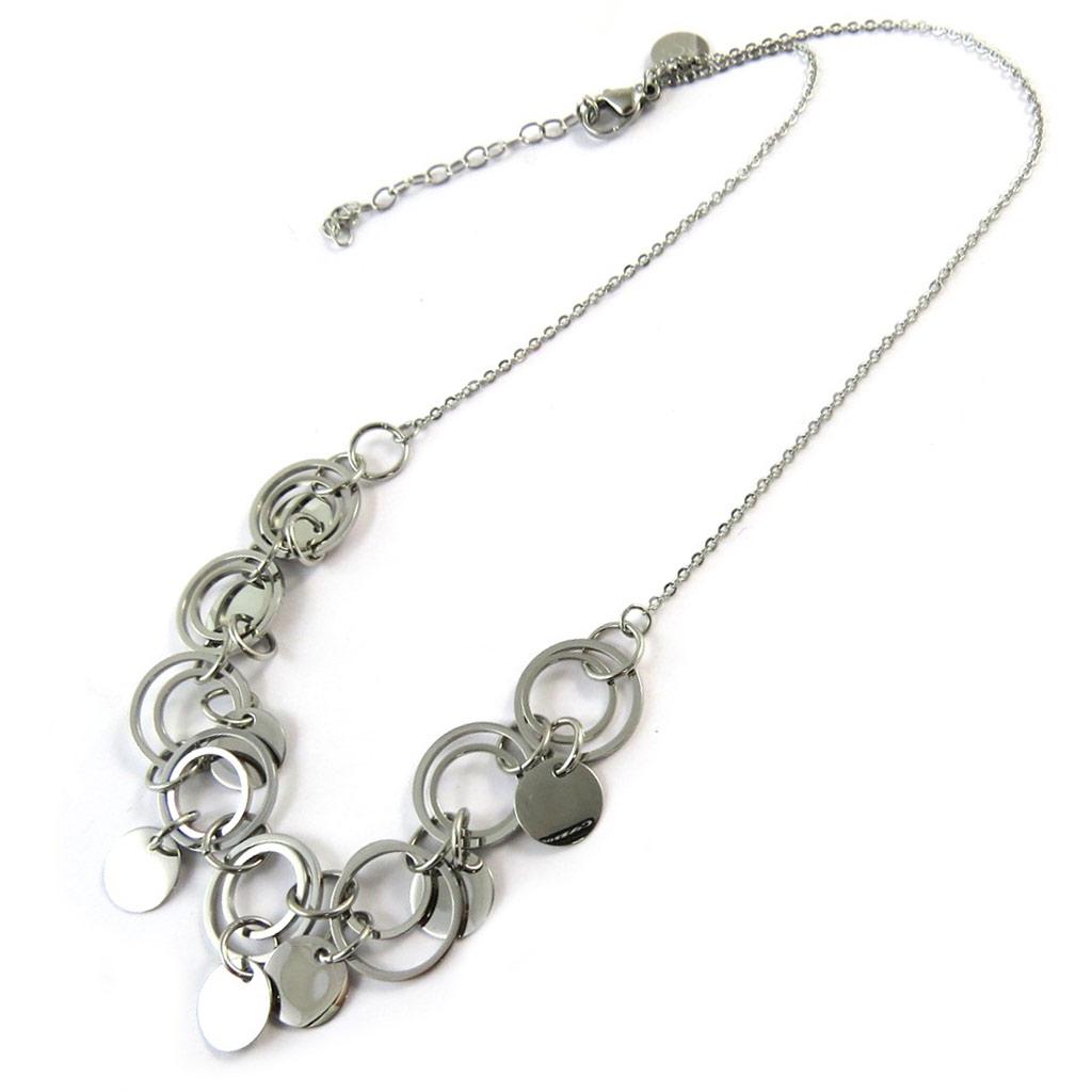 Altesse [P0581] - Silver 'Choreography' Steel Necklace
