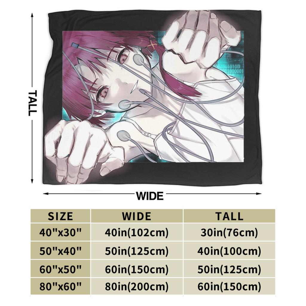 Super Soft BlanketKids Adult Camping Serial Experiments Lain Throw Blanket Flannel Bedspread For Couch Chair Sofa Bed Cover