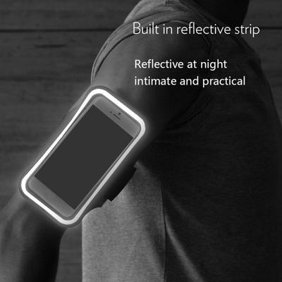 Arm Bag Waterproof Elastic PVC Touch Sensitive Cell Phone Armband for Outdoor