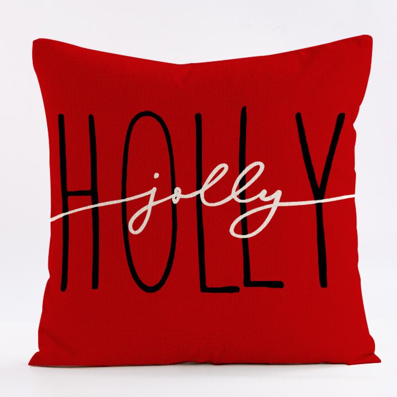 Santa Claus Christmas Snowman Pillow Cover Home Decoration Cushion Sofa Cushion Cover