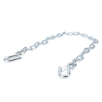 Cadena de seguridad para remolque de alta resistencia, 1 m de longitud, con ganchos en S, capacidad de 3500 lb, resistente al estiramiento, para remolques y autocaravanas.