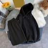 2-teiliges Sportanzug-Set für Herren, langärmelig, mit Kapuze und Kordelzug, große Taschen, einfarbiges Jogginghosen-Set, vielseitige Sportbekleidung