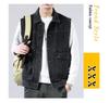 2024 Trendy Men's Denim Multi-Pocket Vest Jacket - Casual Single-Breasted Style