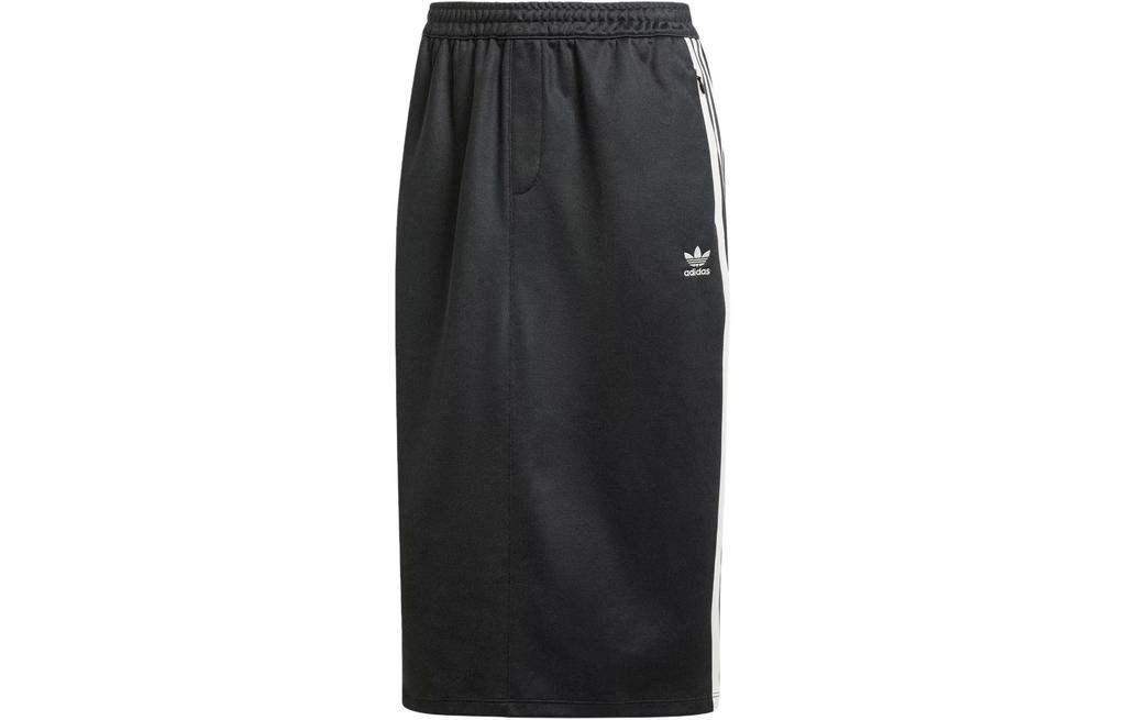Adidas Originals 3 Stripes Skirt Casual Long Skirt Women's Black IR6101