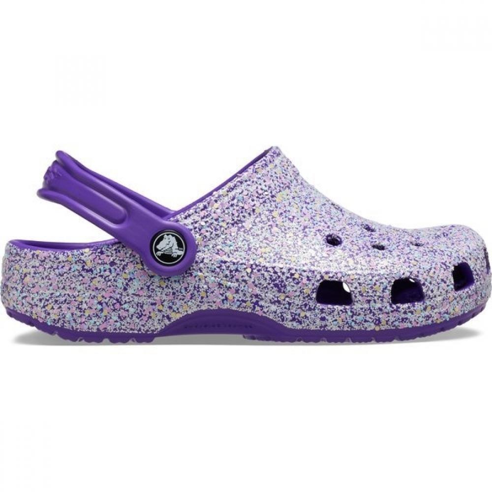 Crocs Classic Glitter Clog Neon Purple 206992 573