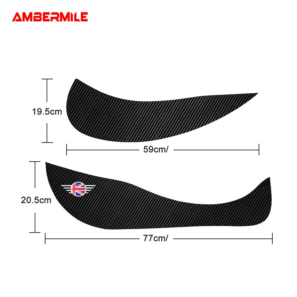 מדבקת הגנה במרקם עור סיבי פחמן מגן דלת לרכב עבור BMW מיני קופר S F54 F55 F56 F60 R56 R60