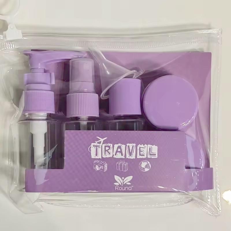 7pcs/set Travel Bottles Spray Bottle Lotion Empty Shampoo Bottle Mini Face Cream Pot Transparent Container Travel Essentials