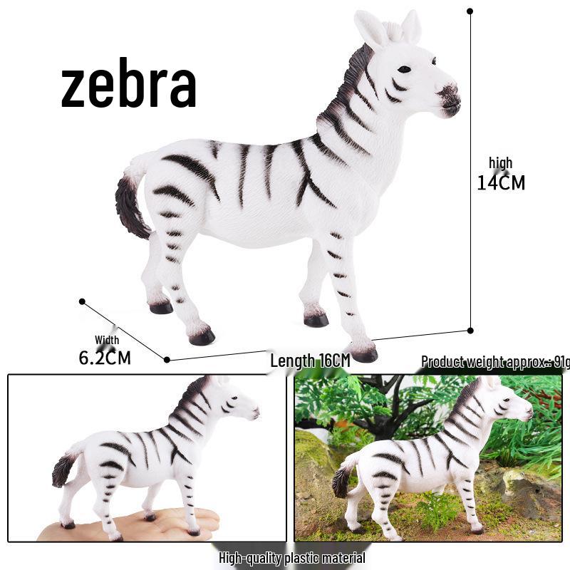Children's Farm Animal Models: Cow, Pig, Rooster, Donkey, Duck, Cat, Sheep - Plastic Toy Set