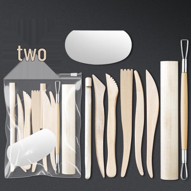 Ensemble d'outils de modelage en argile de poterie en cinq pièces pour sculpture DIY