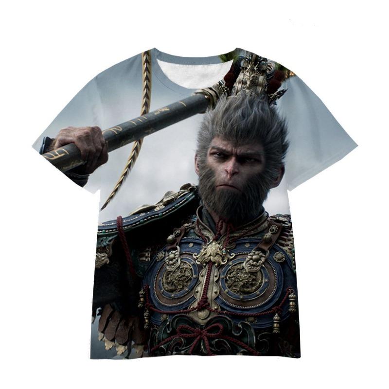 Wukong Cartoon Game 3D Digital Printed Loose Casual T-shirt
