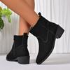 New Arrival Nubuck Suede Leather Shoes Women High Top Retro Boots Personality Fashion Woman Casual Chelsea Ankle Boots