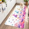 Flannel Kitchen Mat Christmas Soft Area Rug Non Slip Floor Carpet Home Decoration