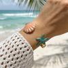 Classic Ocean Element Open Cuff Bracelets for Women Vintage Punk Starfish Shell Bangle Summer Beach Party Jewelry Gifts