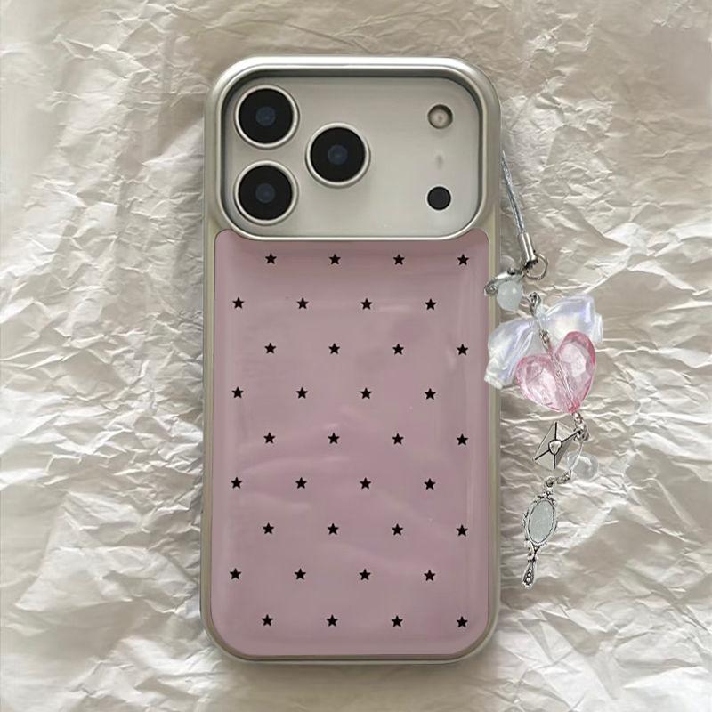 INS Trendy Pink Star High-end Phone Case For iPhone 17 Air 16 Promax E 15 14 13 12 11 Pro Max 78 Plus Y2k Matte Anti Fall Cover