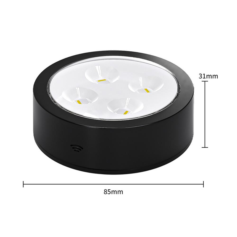 13 RGB Colors Black Shell Led Puck Light Wireless Battery Powered Indoor Decoration Cabinet Lamp for Party,Holiday,Wedding