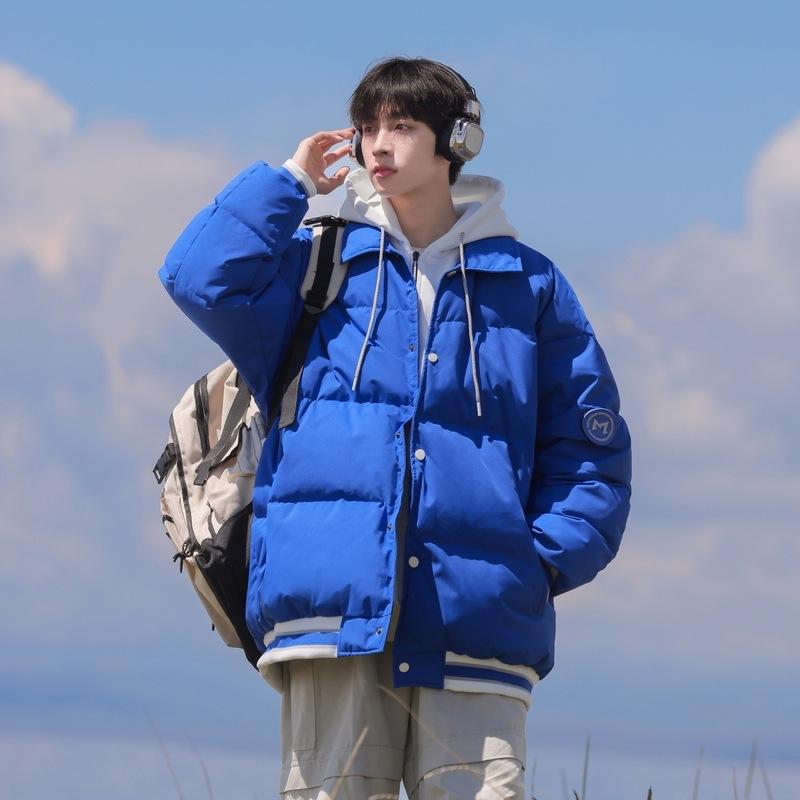 Couples Thickened Winter Updated Hong Kong Style Design Niche Fake Two-piece White Duck Down Jacket