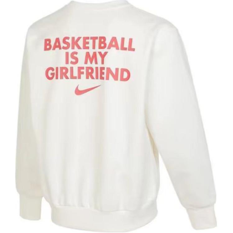 Nike Casual Cute Pet Logo Embroidered Sports Warm Crew Neck Long Sleeve Sweatshirt Men Sweatshirt White HF1115-100(TEAM702-BAYBAY-DOG)