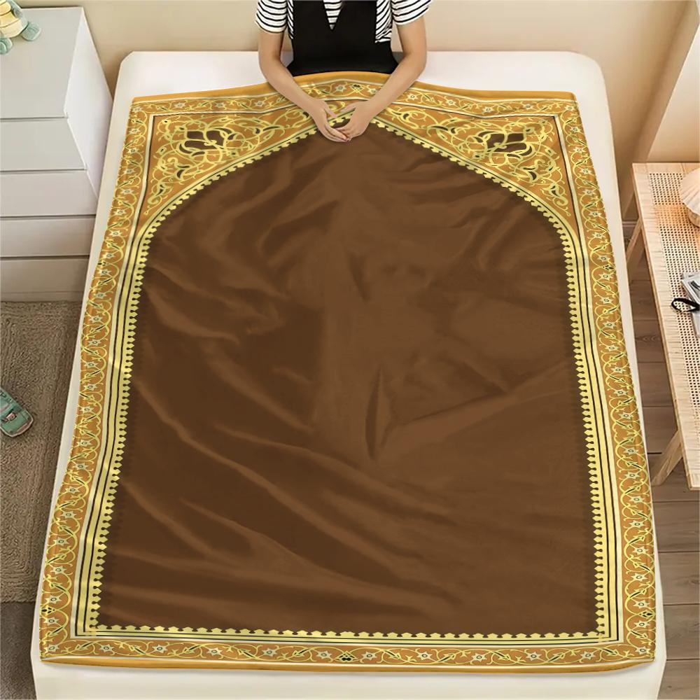 1Pz Coperta in Flanella con Stampa Musulmana, Alta Qualità, Per Tutte le Stagioni, Decorazione per la Casa, Calore e Comfort, Perfetta per Regali di Natale