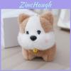 Adorable Plush Dog Keychain Pendant Soft Stuffed Toy Cute Blue And Brown Designs