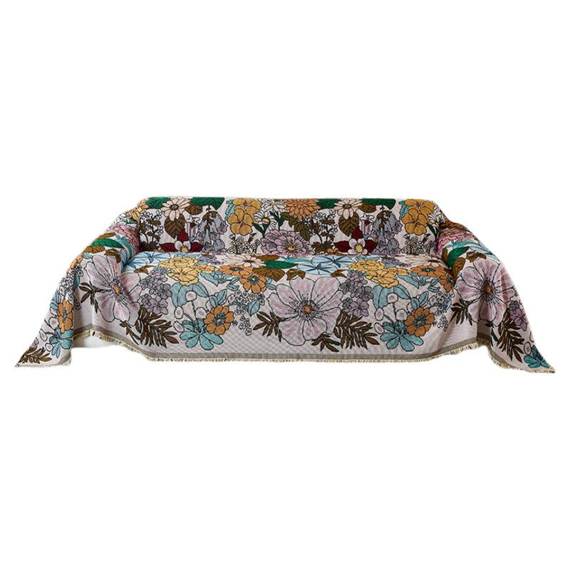 American Country Style Floral Full Coverage Sofa Slipcover Cotton Sofa Throw Blanket Decorative Cover