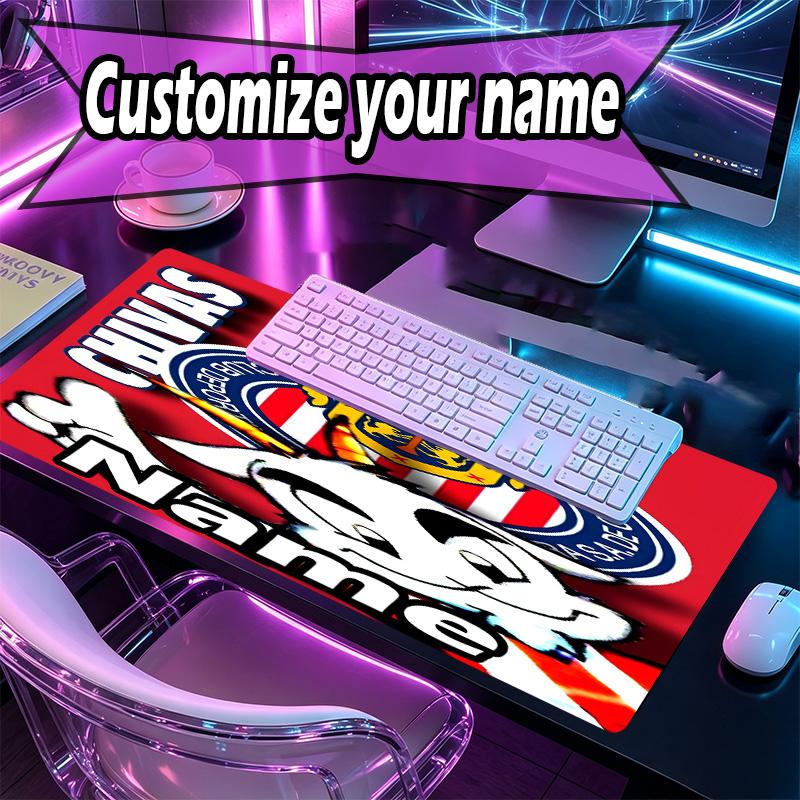 Kişiye Özel İsimli Club Deportivo Guadalajara Desenli Mouse Pad, Dizüstü Bilgisayar Masa Matı, Ev İçin Dekoratif Masa Matı Klavye Altlığı Hediye