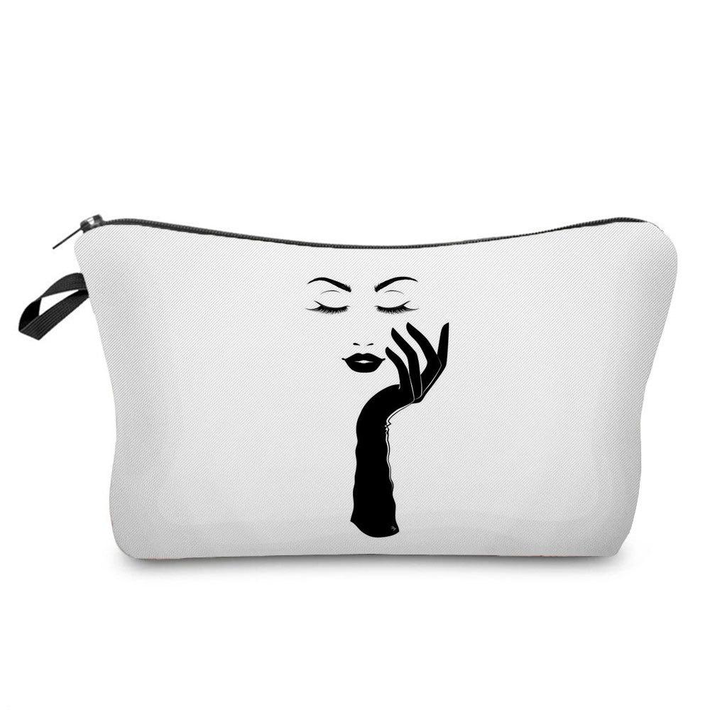 Women Face Print Cosmetic Bag Toiletries Organize Travel Storage Case  6760