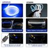 LED Car Daytime Running Light Strip - Blue & Yellow Dual Color Plug And Play Start Scan Turn Signal 12V Universal Car Hood Light