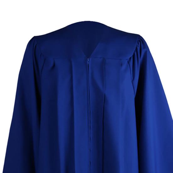 Toque et Robe de Diplôme Couleur Unie Fermeture Éclair Unisexe Mat Lâche Bachelor Cap Robe pour Adulte