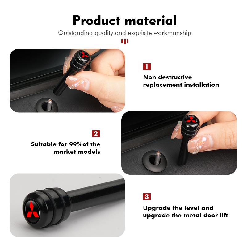 For Mitsubishi 2/4pcs Car Alloy Door Lock Pin Security Insurance Auto Interior Accessories Outlander Lancer Cross Colt Xpander