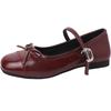 Retro Mori bow soft-soled Mary Jane shoes for women in the summer of 2025, the new versatile fairy style small leather shoes are trendy