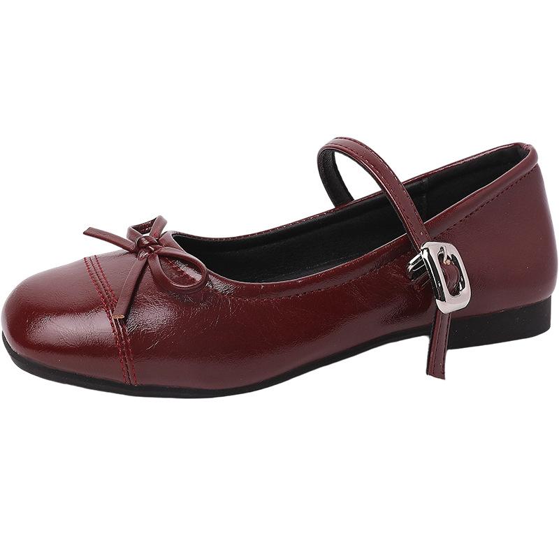 Retro Mori bow soft-soled Mary Jane shoes for women in the summer of 2025, the new versatile fairy style small leather shoes are trendy