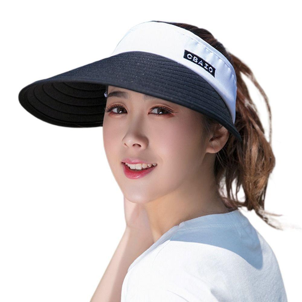 Summer UV Protection Breathable Adjustable Beach Cap Sun Hat Sports Visors Empty Top Hat