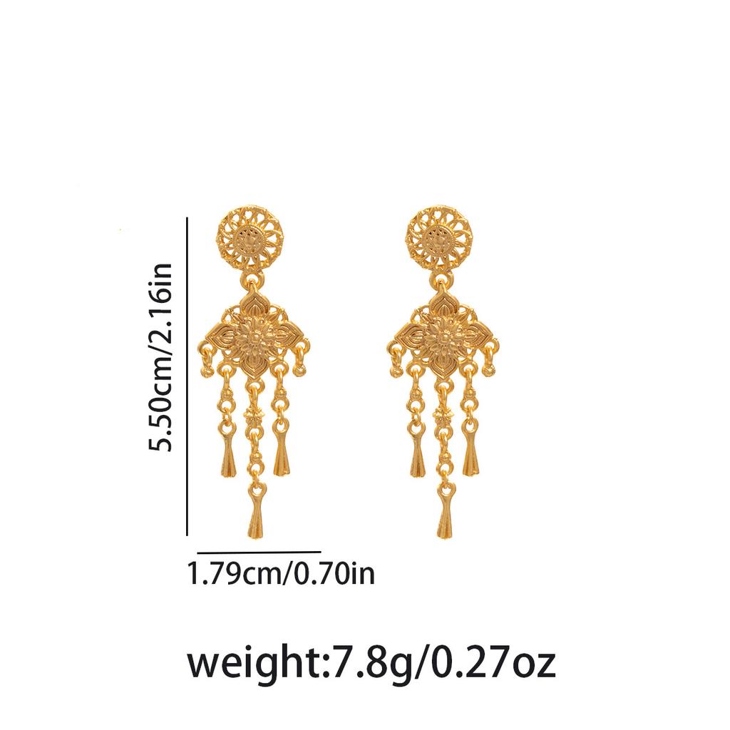 Women's Retro, Exquisite, Versatile, Light Luxury, Hollow Tassel Fashion Earrings
