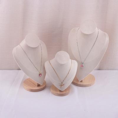 Velvet Portrait Necklace Display Pendant Organizer Jewelry Display Stand Jewelry Mannequin Bust Necklace Pendant Window Display