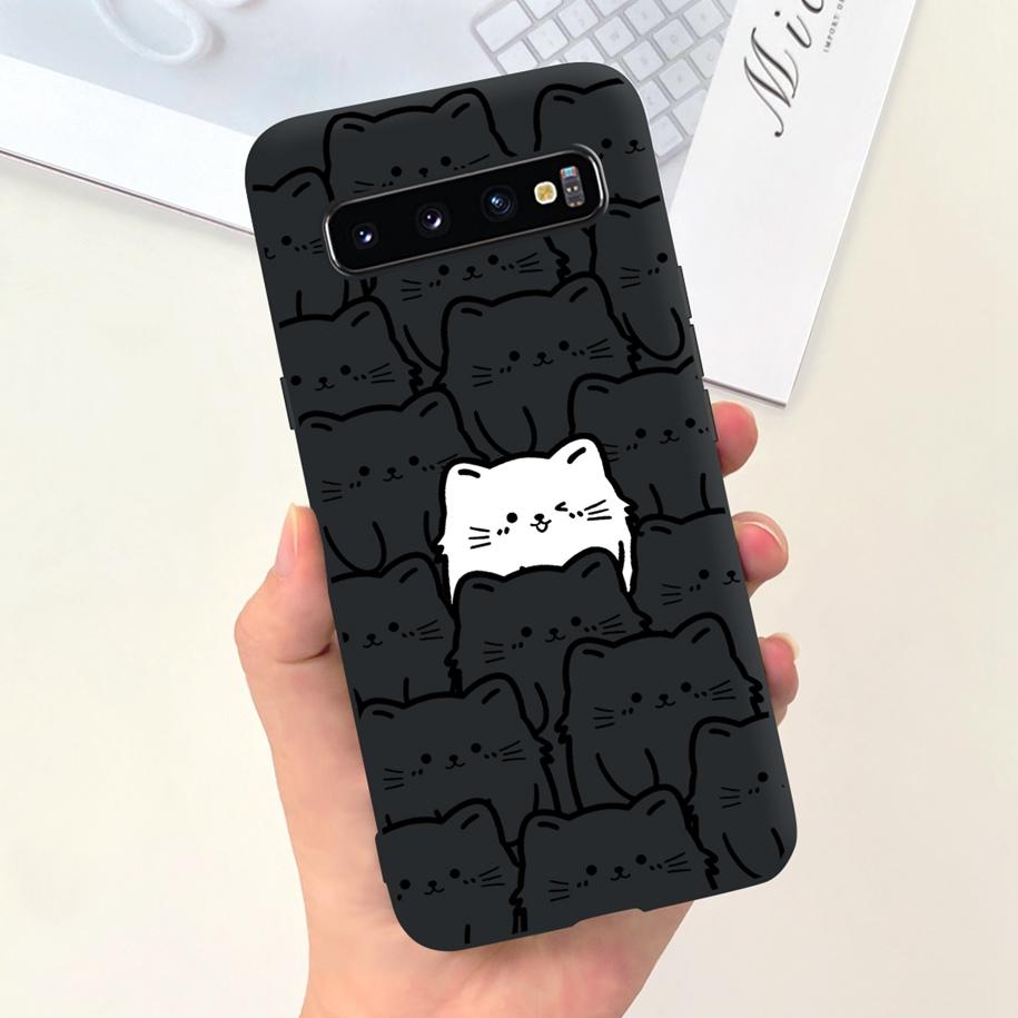 For Samsung S10 Plus SM-G975F Case Cute Dinosaur Duck Cartoon Soft Silicone Phone Cover For Samsung Galaxy S10 S10e G973F Bumper