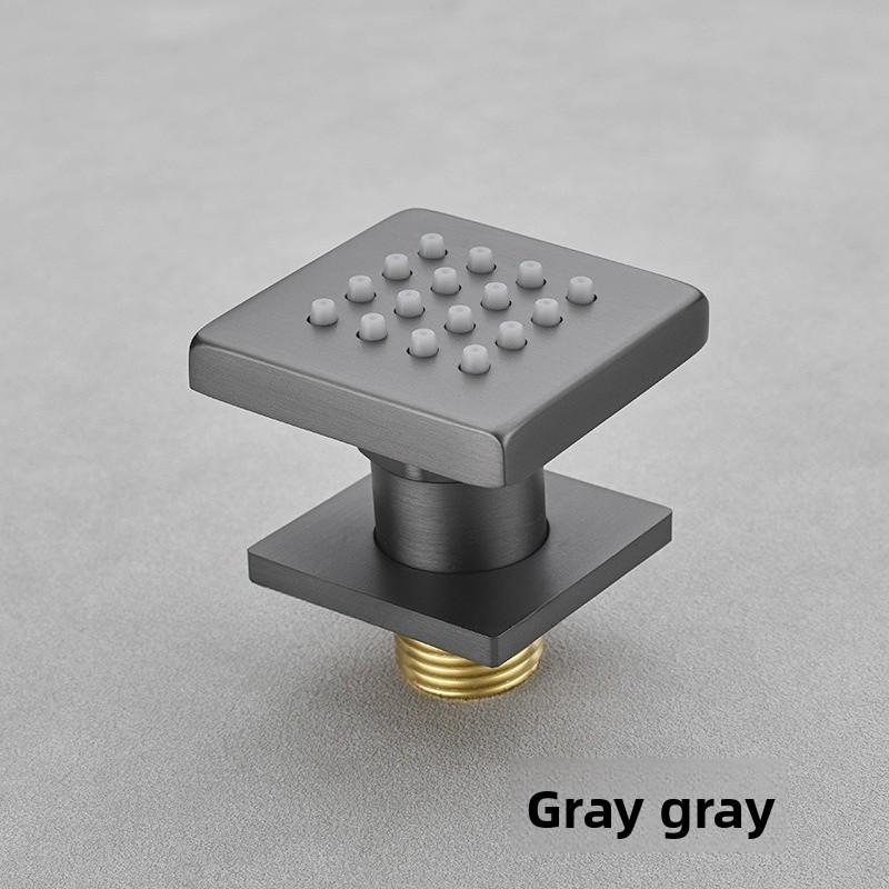 Chrome Black Brass Body Sprays Square Shower Spa Massage Body Jets Golden Concealed Shower Spray Head Faucet Accessory