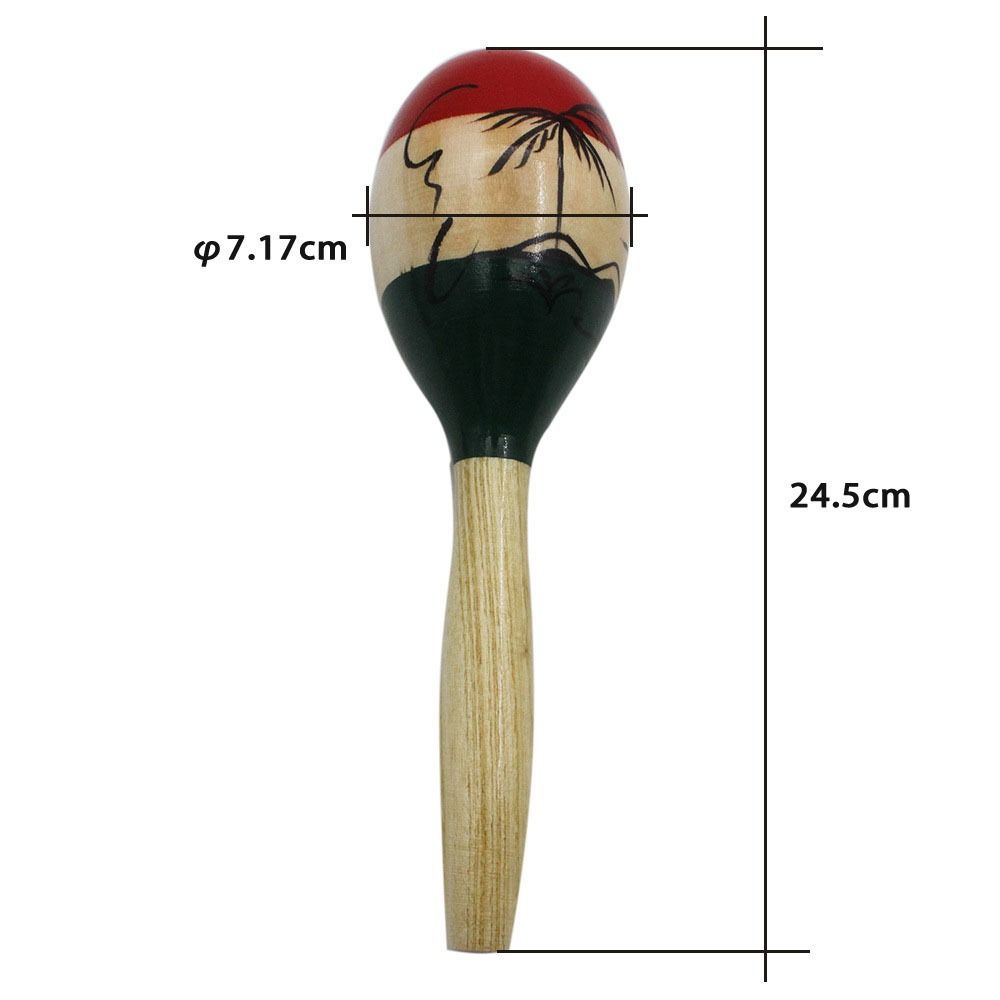 1Pair Wood Wooden Maracas Percussion Instruments Orff Instruments Durable Percussion Shakers
