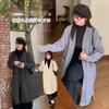 Lazy Wind Long Knitted Sweater Autumn New 100kg Fat Sister V-neck Cardigan Jacket 331743