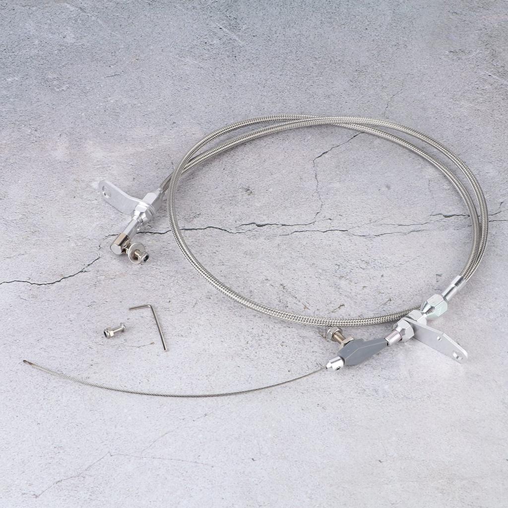 Transmission Kickdown Cable Kit Stainless Braided Kick Down Detent Fits for Chrysler