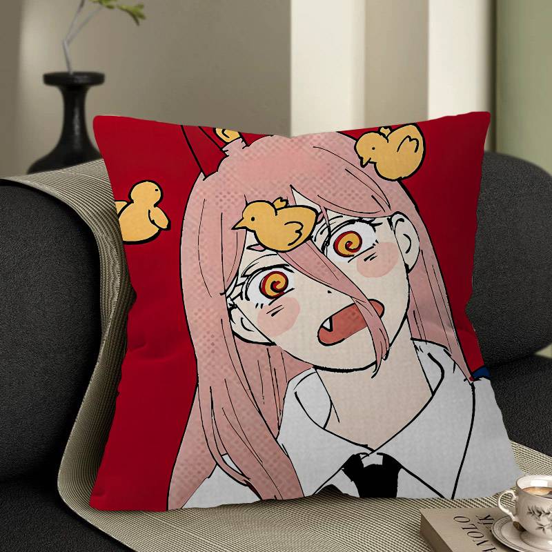 Power Comic Character Cushion Cover Pillowcase Upholstery Sofa Throw Pillow Home Decor Pillowcas