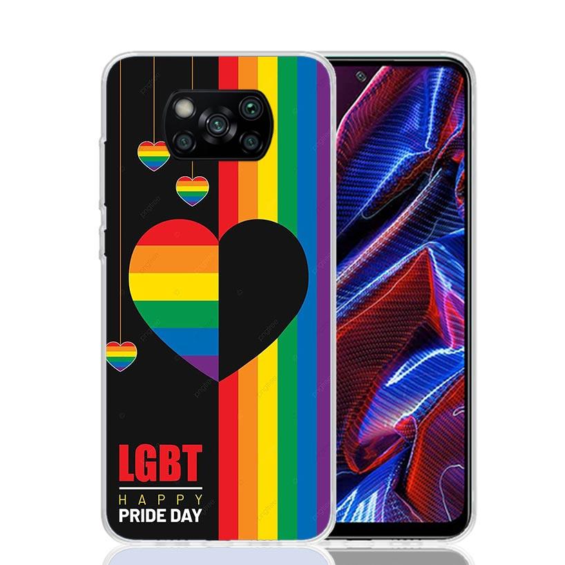 Love Is Love LGBT Rainbow Case Phone Cover for Xiaomi Redmi Note 10 9 9S 8 8T 7 5 Pro Mi 12T 11T 10T 9T 12 11 Lite A3 A2 Trend F