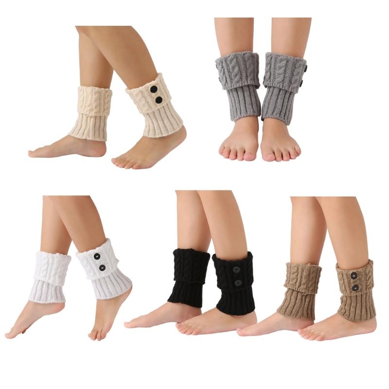 Women's Short Knitted Leg Warmers Acrylic Boot Cuffs for Superior Warmth Comfort Elastic Fit Ideal for Winter Activities