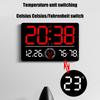 LED Digital Clock Auto Time Sync Large Display with 2 Alarm and Countdown Functions Temperature Display for Home Office
