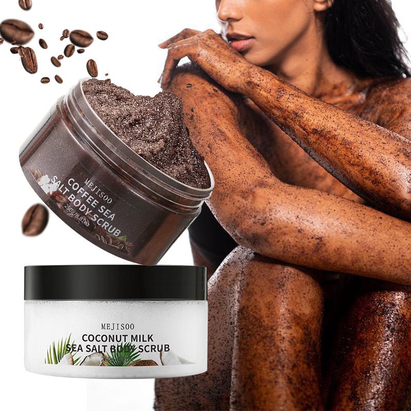 Coconut Sea Salt Coffee Body Scrub for Deep Cleansing & Exfoliation