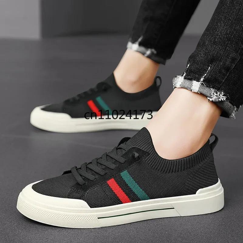 2026 Breathable Men's Shoes Mesh Board Shoes Soft Soled Casual Sports Shoes Youth Trend Sneakers Slip-on Canvas Shoe