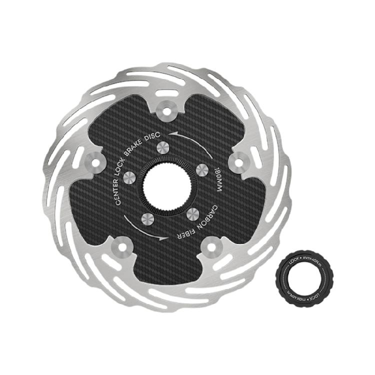

Aerodynamic Carbon Fibre Mountain Bike Brakes Disc Rotors 160mm or 180mm Size Centerlock Mount Perfect For Racing